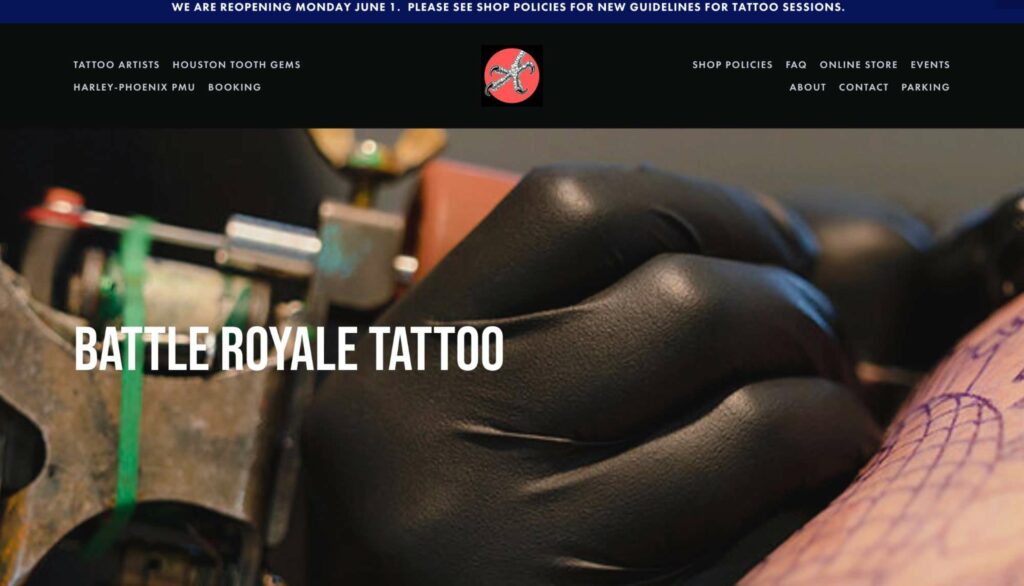 Battle Royale Tattoo's Homepage