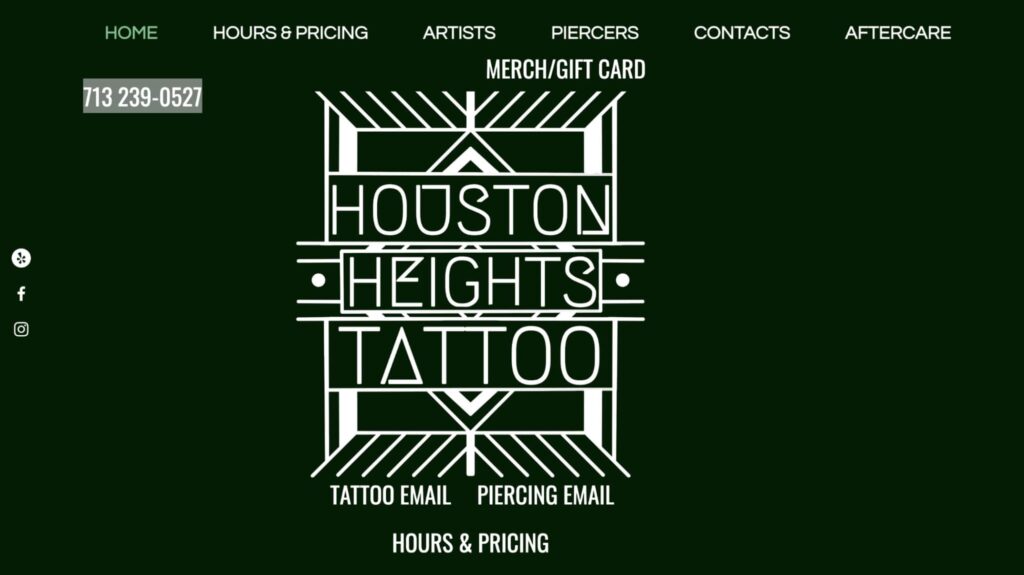 Houston Heights Tattoo & Piercing's Homepage