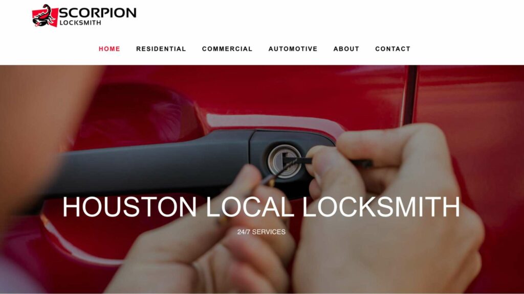 Scorpion Locksmith Houston's Homepage