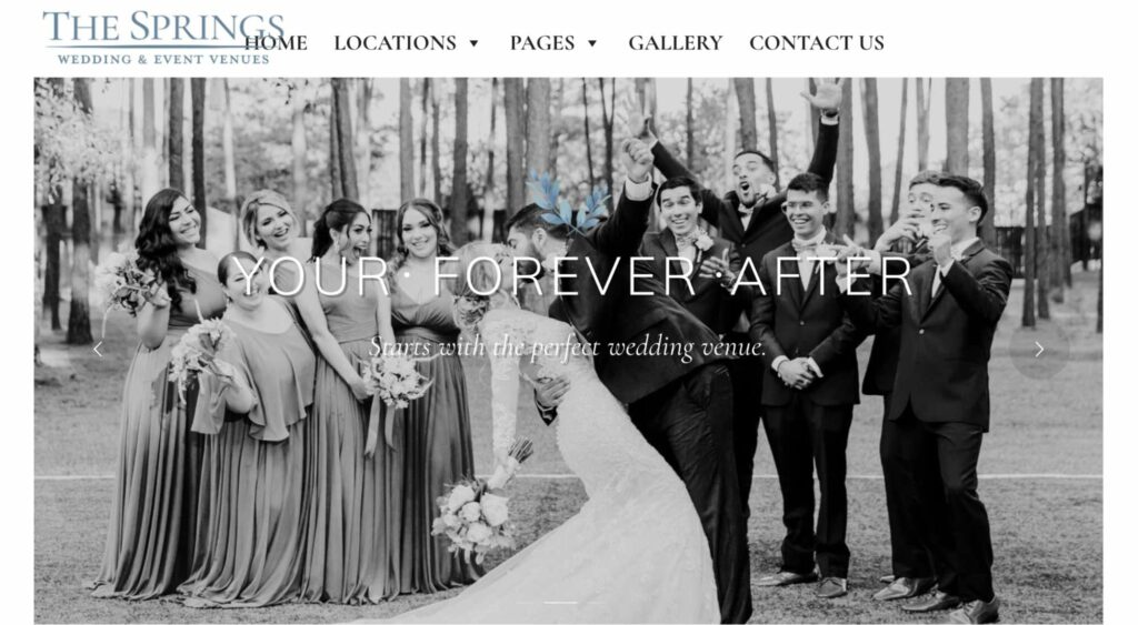 The Srings Event Venue's Homepage