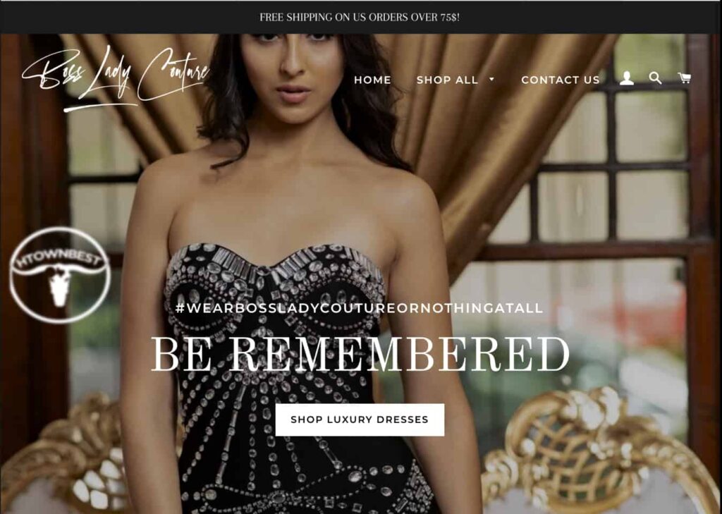 Boss Lady Couture Boutique Homepage