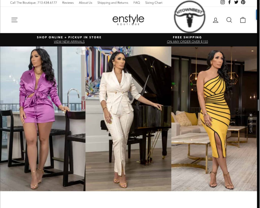 Enstyle Boutique Homepage