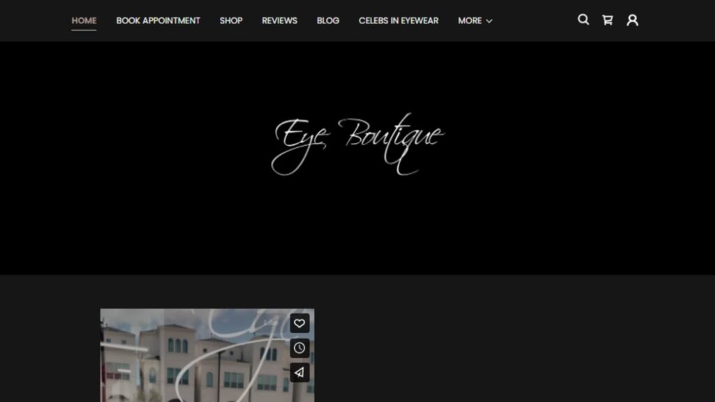 Eye Boutique Homepage