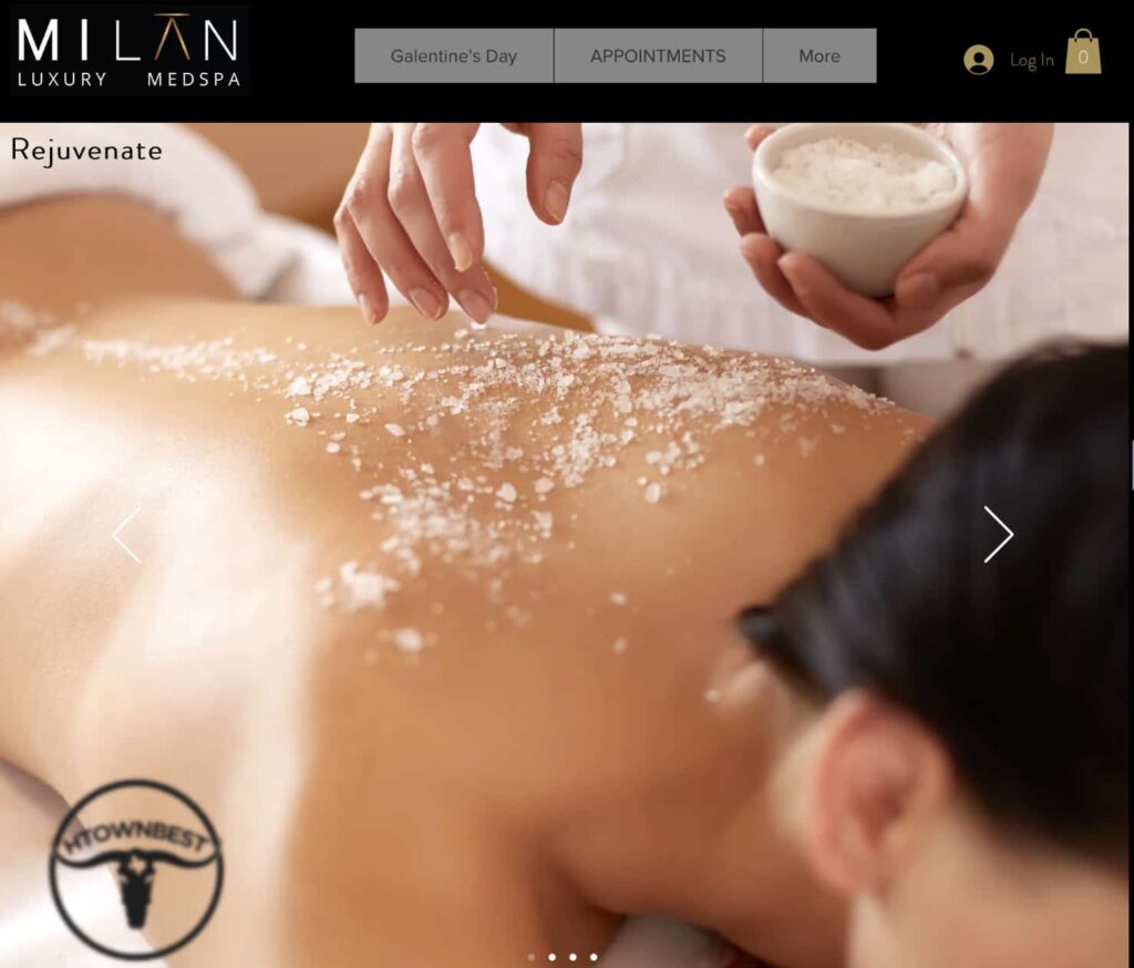 Milan Luxury Medspa Homepage