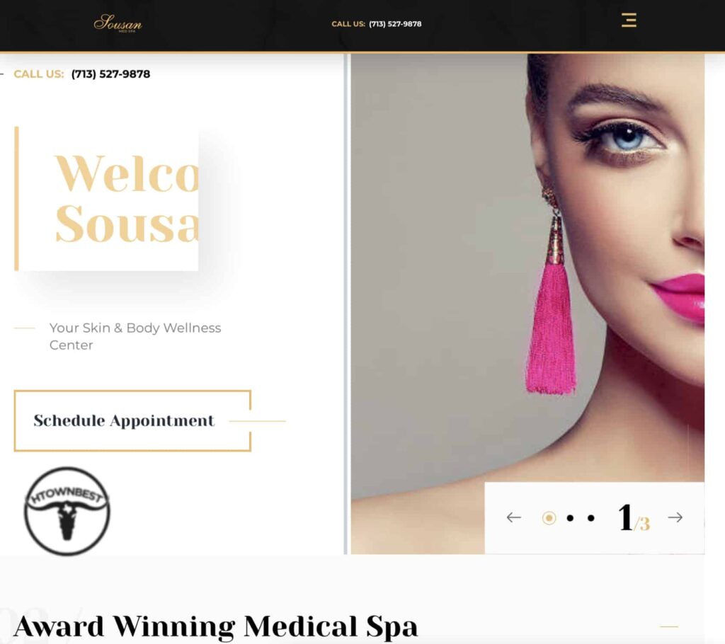 Sousan Med Spa Homepage
