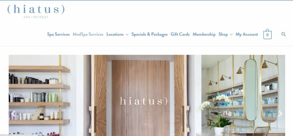 Hiatus Spa + Retreat's Homepage