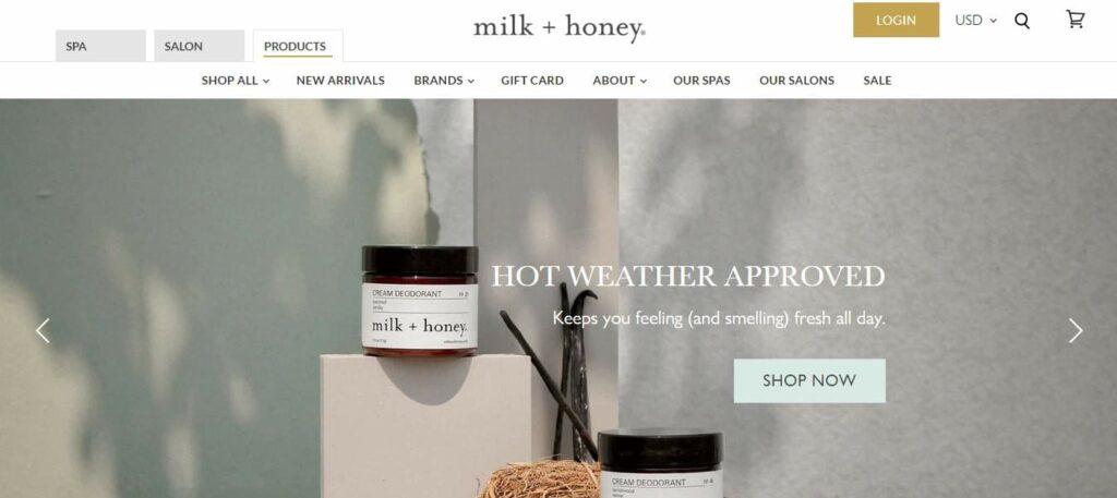 Milk + Honey's Homepage