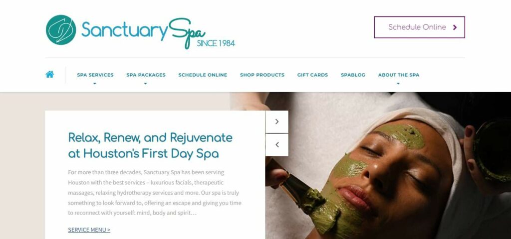 Sanctuary Spa's Homepage