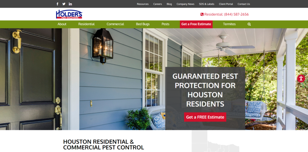 holders pest solutions homepage