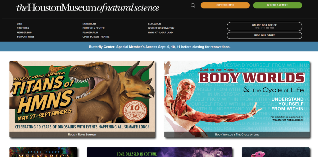 Houston Museum of Natural Science Homepage