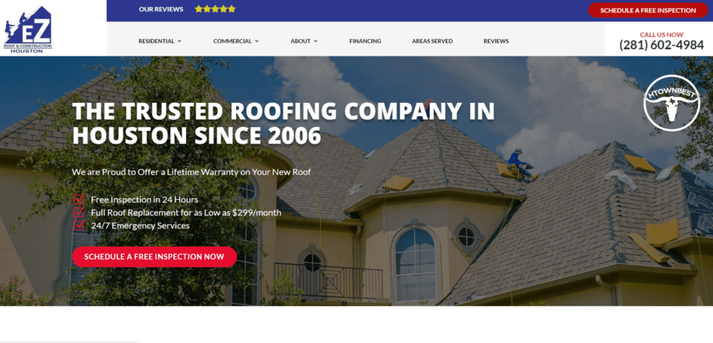 EZ Roof and Construction Homepage