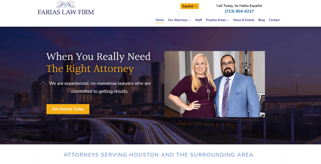 The Farias Law Firm Homepage