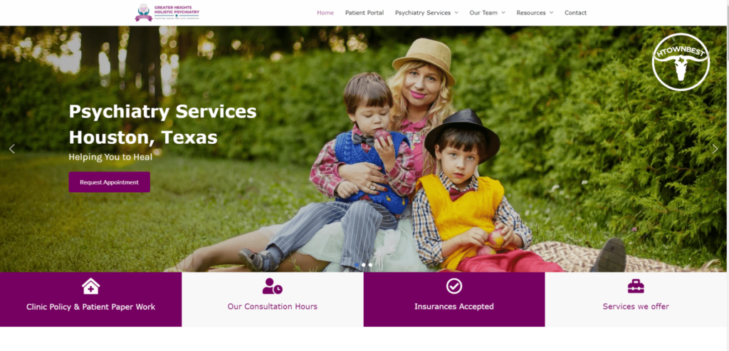 Greater Heights Holistic Psychiatry Homepage