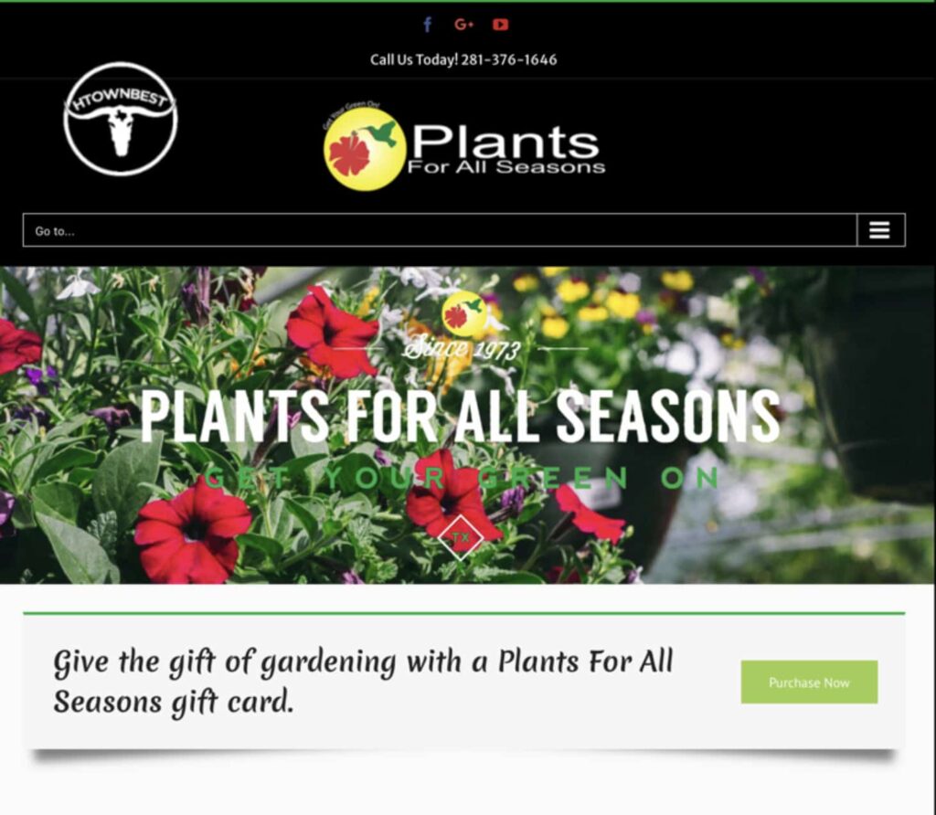 Plants For All Seasons Homepage