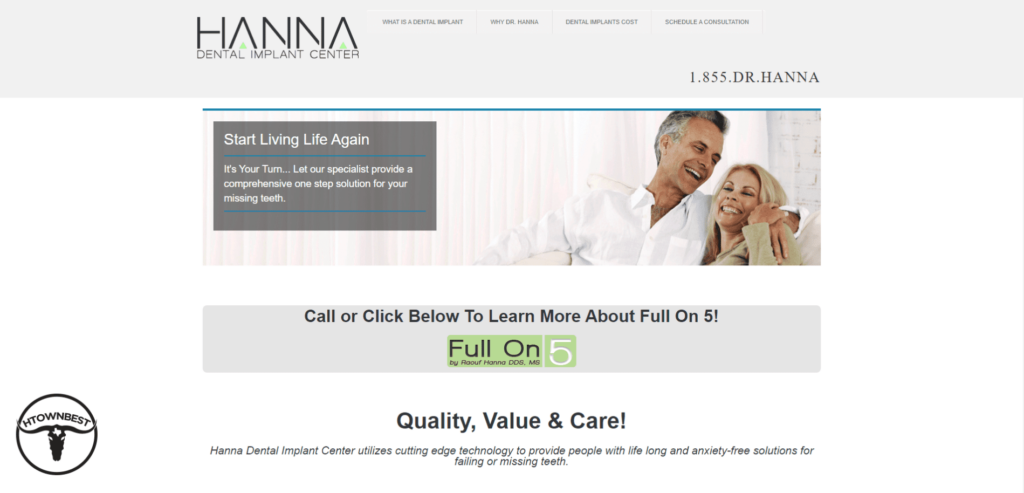 Hanna Dental Implant Center Homepage