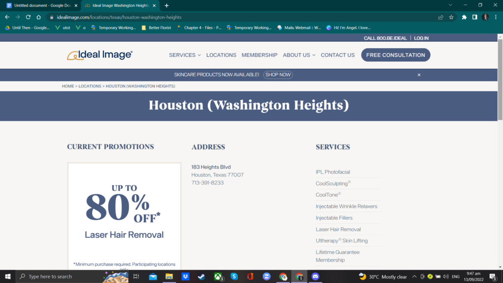 Ideal Image Washington Heights Homepage