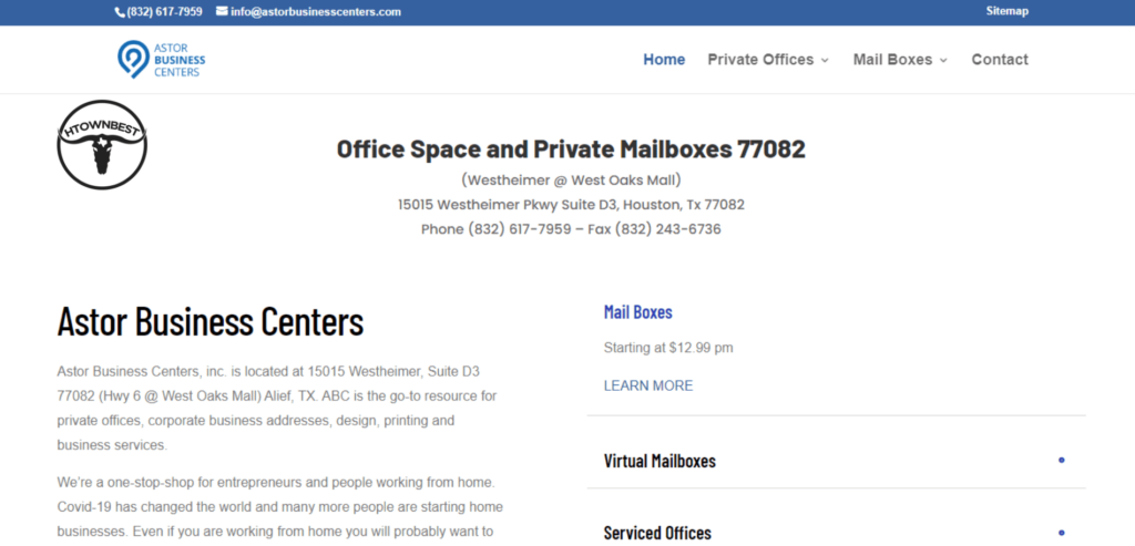 Astor Business Centers Inc Homepage