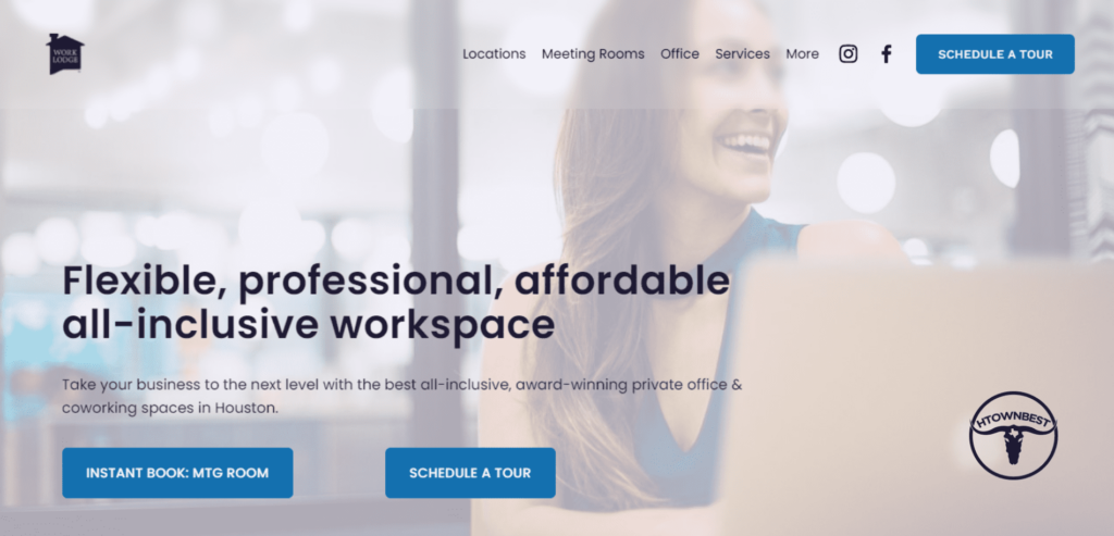WorkLodge Flexible Office & Coworking Space Homepage