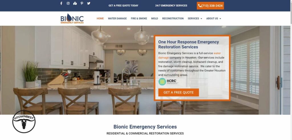 Bionic Emergency Services Homepage