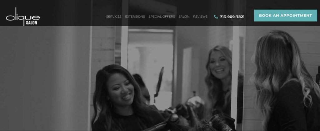 Clique Salon's Homepage