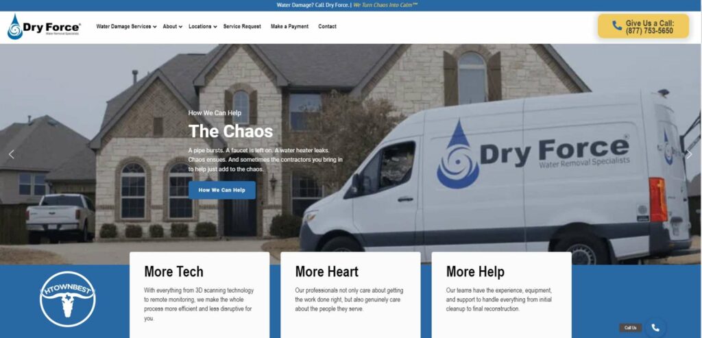 Dry Force Water Removal Specialists Homepage