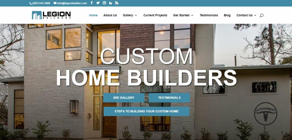 Legion Custom Home Builders Homepage
