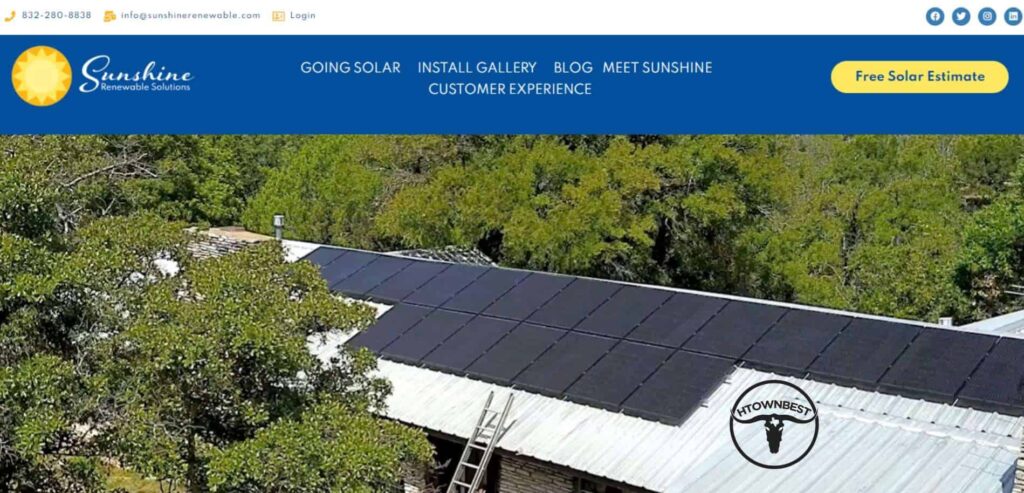 Sunshine Renewable Solutions Homepage