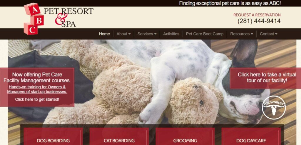 ABC Pet Resort & Spa' Homepage
