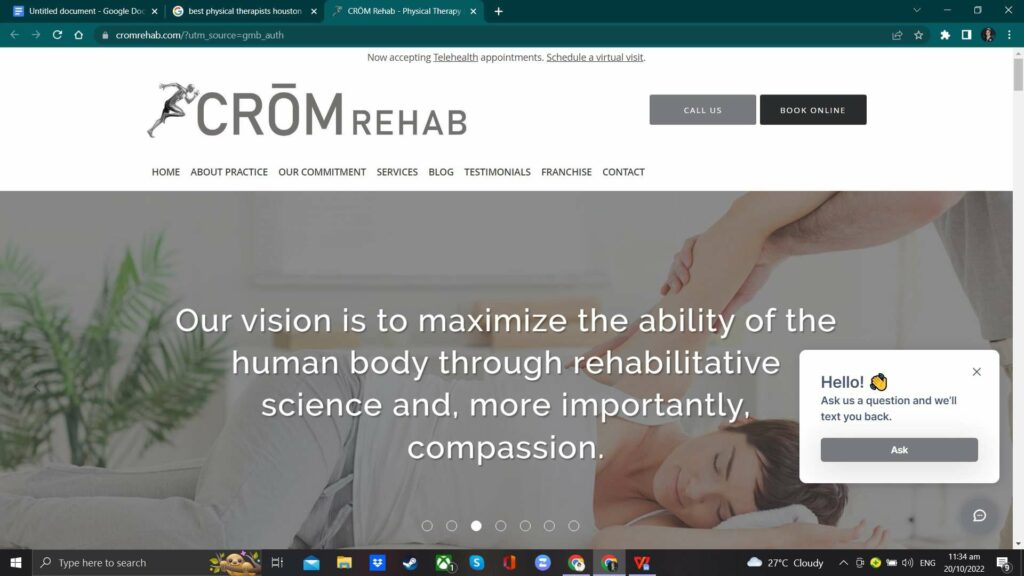 Crōm Rehabilitation' Homepage