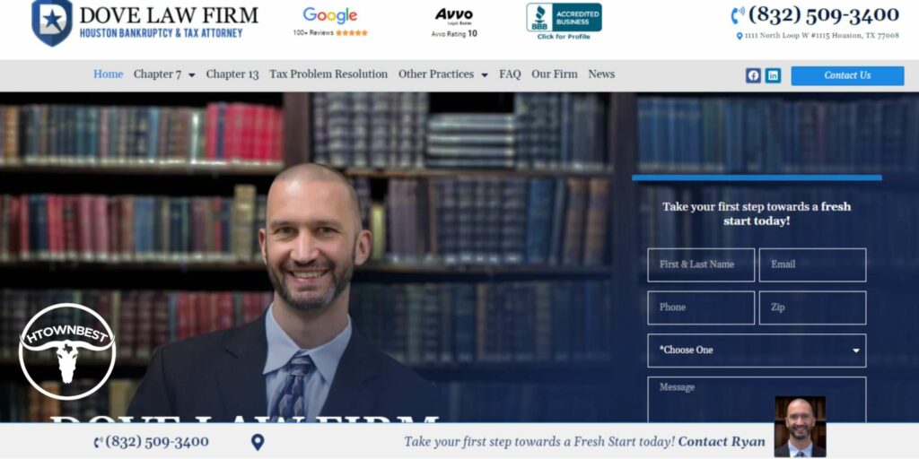 Dove Law Firm, PLLC' Homepage