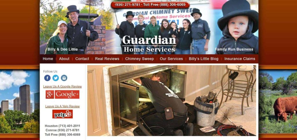 Guardian Chimney Sweep Homepage