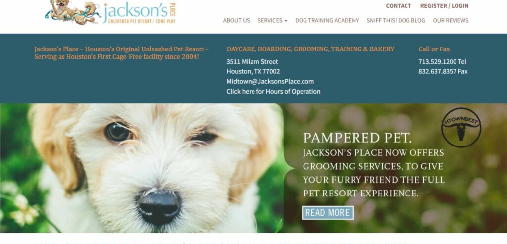 Jackson's Place Unleashed Pet Resort & Bakery' Homepage