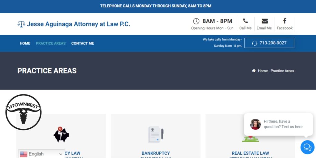 Jesse Aguinaga Attorney Law P.C.' Homepage