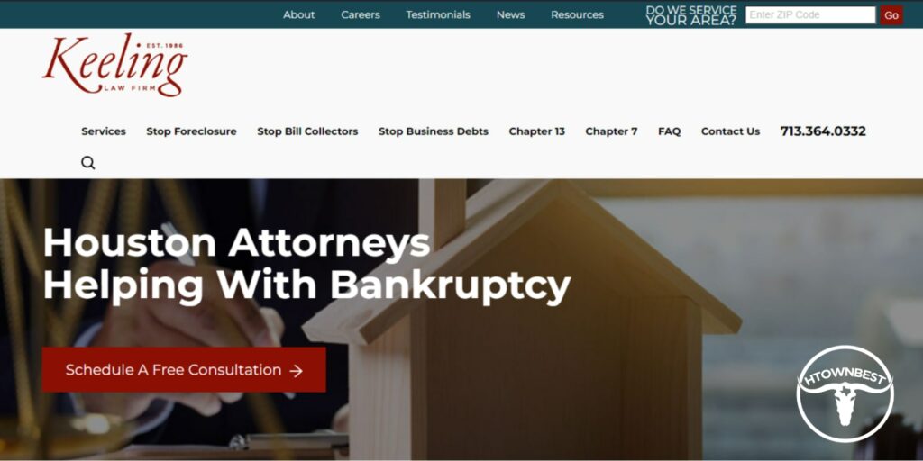 Keeling Law Firm' Homepage
