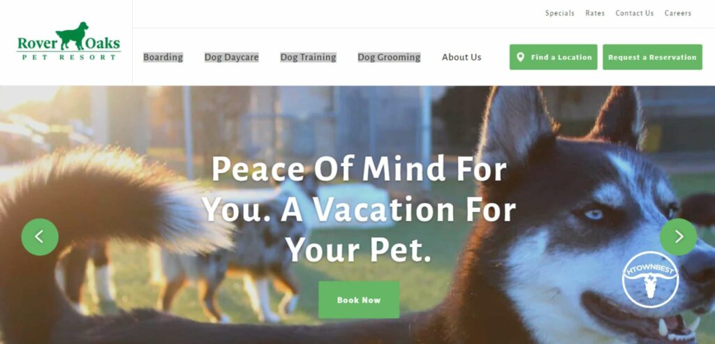 Rover Oaks Pet Resort' Homepage
