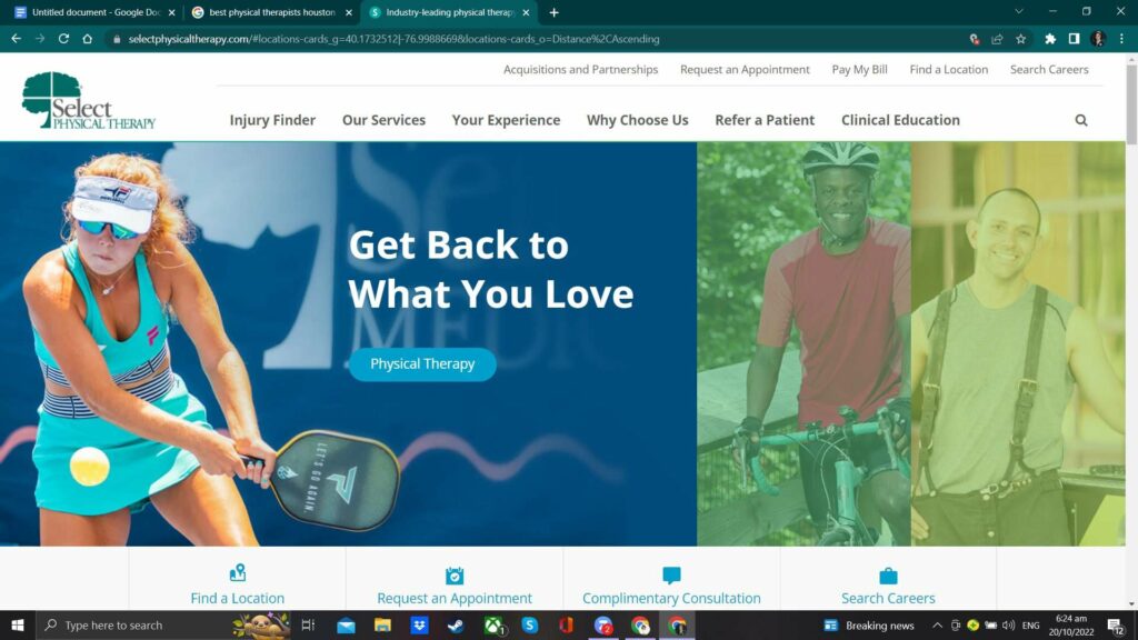 Select Physical Therapy' Homepage