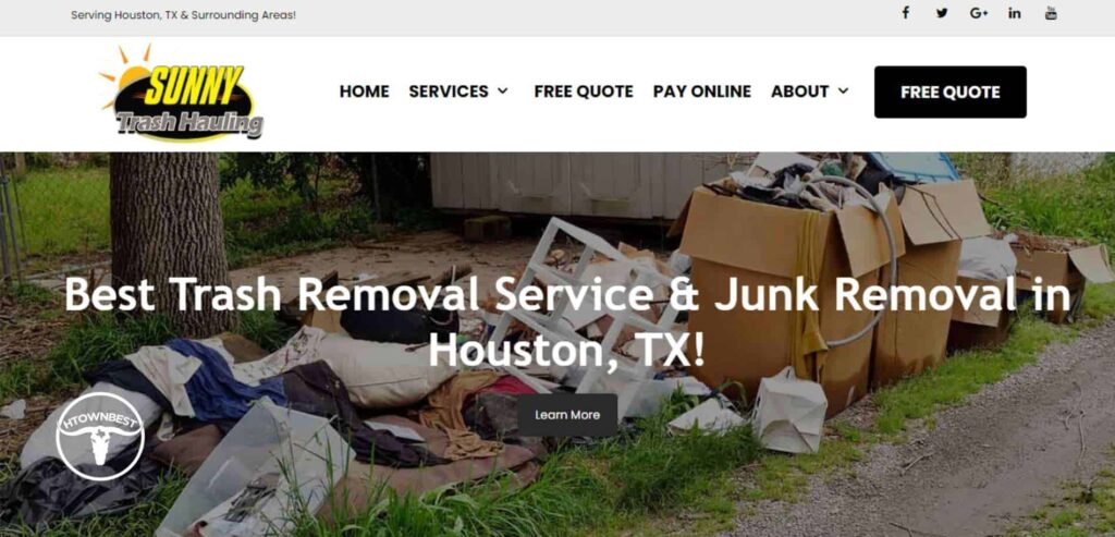 Sunny Trash Hauling, LLC Homepage