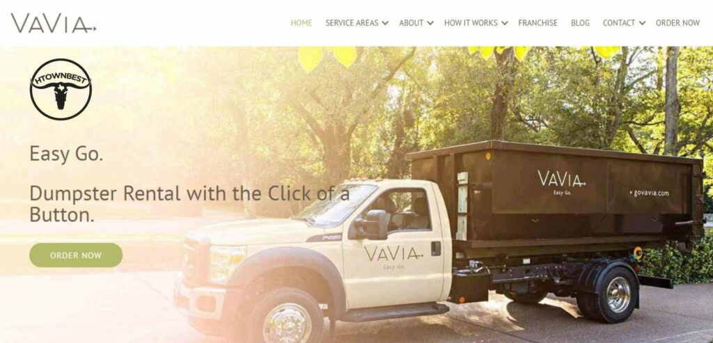 VaVia Dumpster Rental Houston Homepage