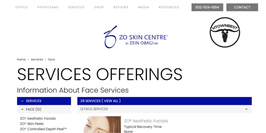 ZO Skin Center Houston' Homepage