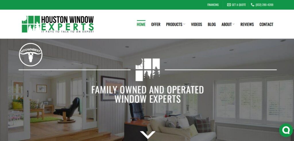 Houston Window Experts Homepage