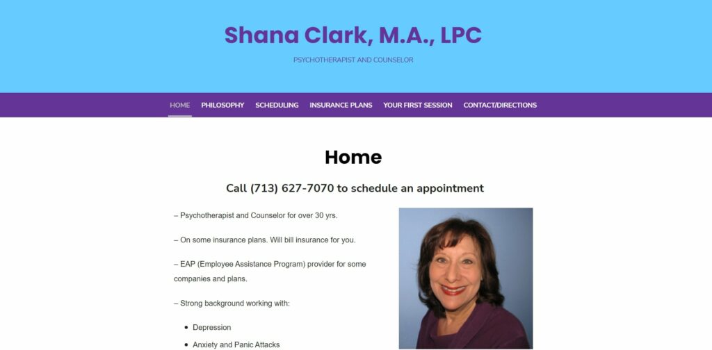 Shana Clark, MA, LPC Homepage