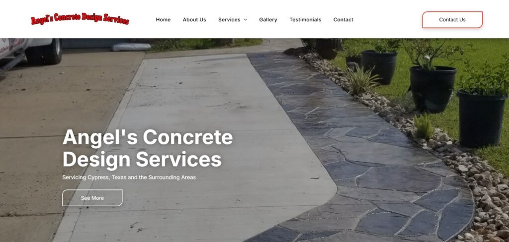 angels concrete design services homepage