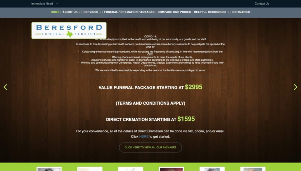 Beresford Funeral Service's Homepage