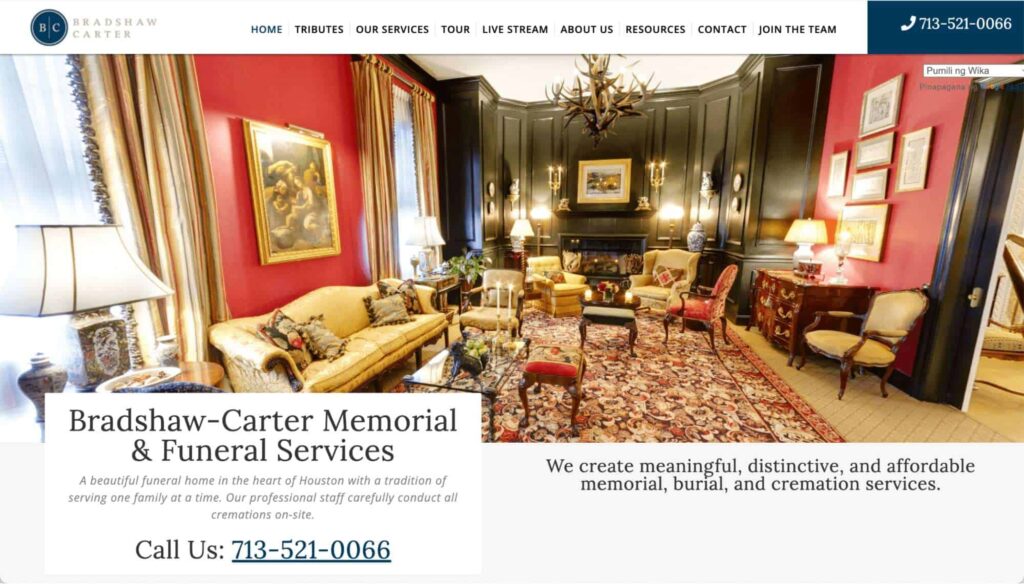 Bradshaw-Carter Memorial & Funeral Services' Homepage