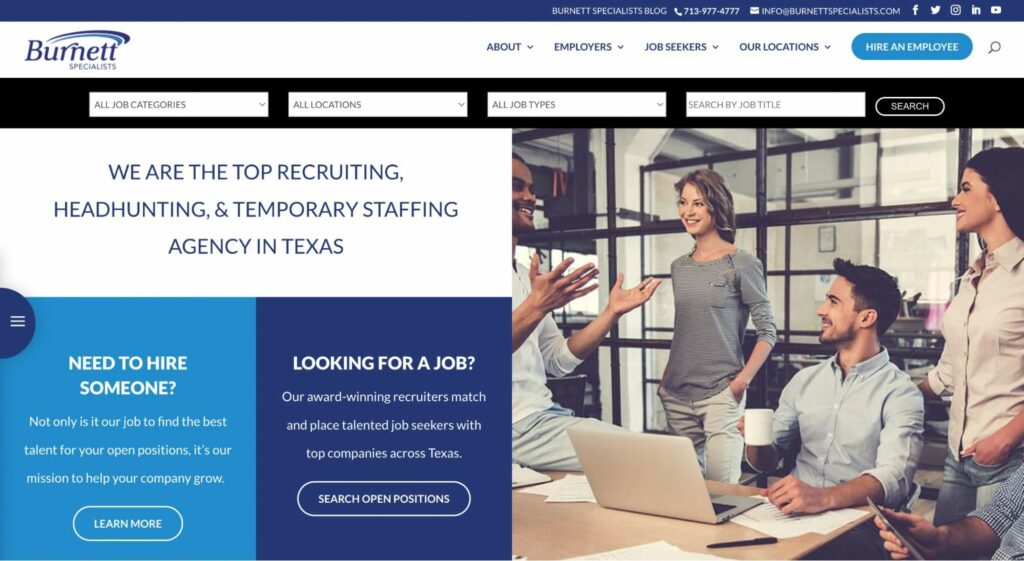 Burnett Specialists Staffing & Recruiting's Homepage