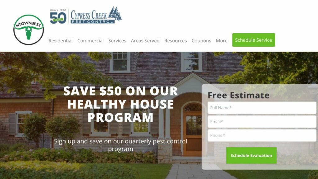 Cypress Creek Pest Control's Homepage