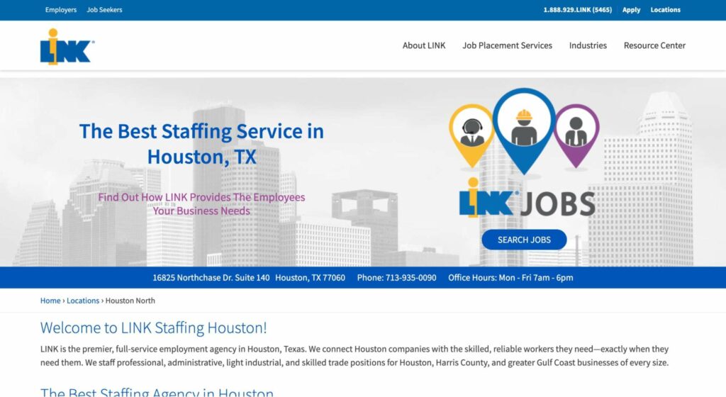 LINK Staffing's Homepage