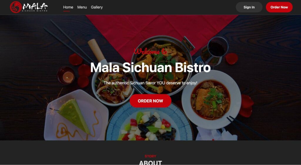 Mala Sichuan Bistro's Homepage