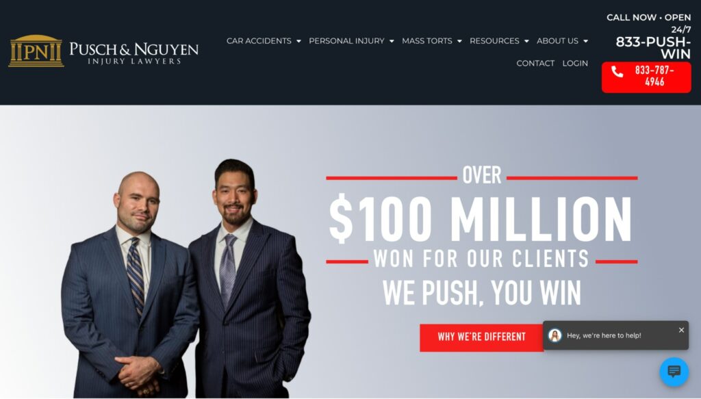 Pusch & Nguyen Accident Injury Lawyers' Homepage
