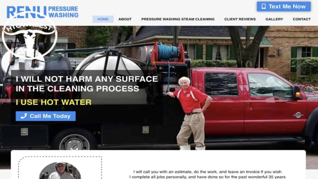 Renu Pressure Washing's Homepage
